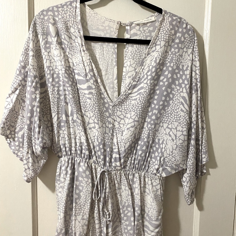 Periwinkle floral romper from a small boutique!